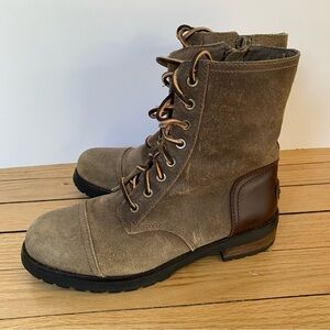 UGG Boots Womens 6.5 Kilmer II Dove Grey Shearling Lined Zip Up Fur 1095131